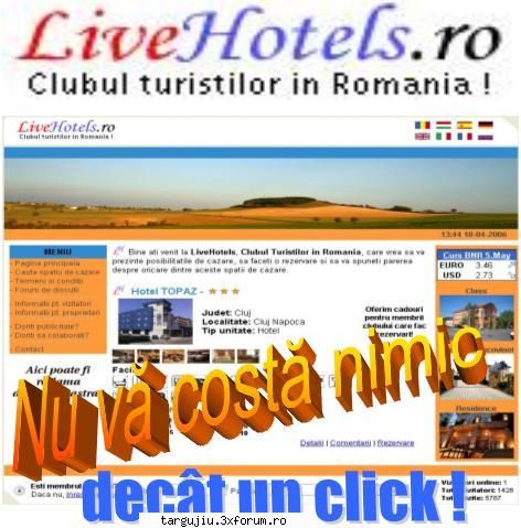 aveti un nou forum, pentru a va spune parerea despre turismul romanesc, dar nu numai.